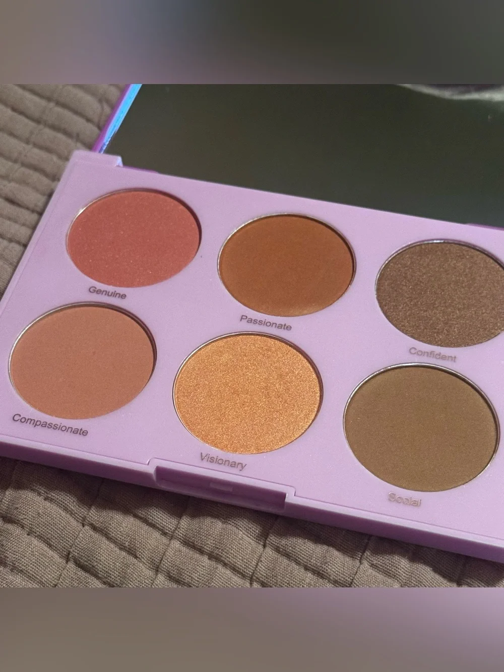 REALHER You Are Brilliant Pro Blush Palette 6 Pan Makeup Palette Used Once
